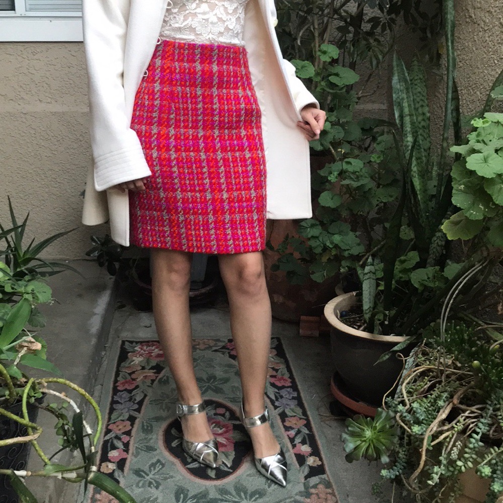 Vintage multicolored Azur Femme pencil skirt
